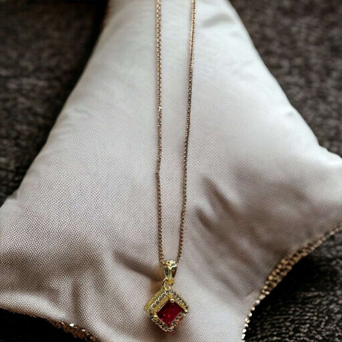 Garnet Glamour Green Stone Jewelry Set - D82 - 3